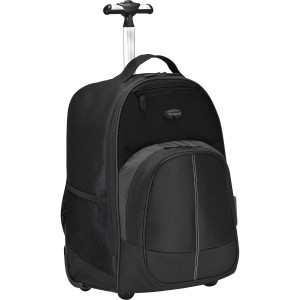 Black Targus 16" Compact Rolling Backpack | 86302COMI